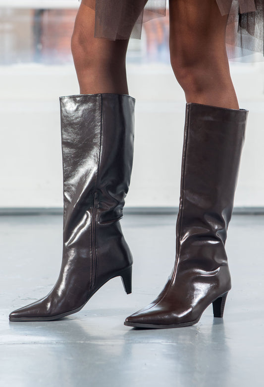 Vintage Look Knee High Boots