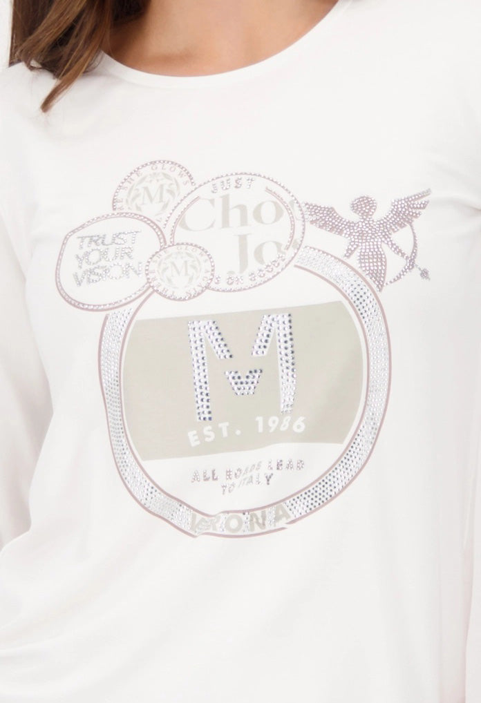 Top with decorative emblem