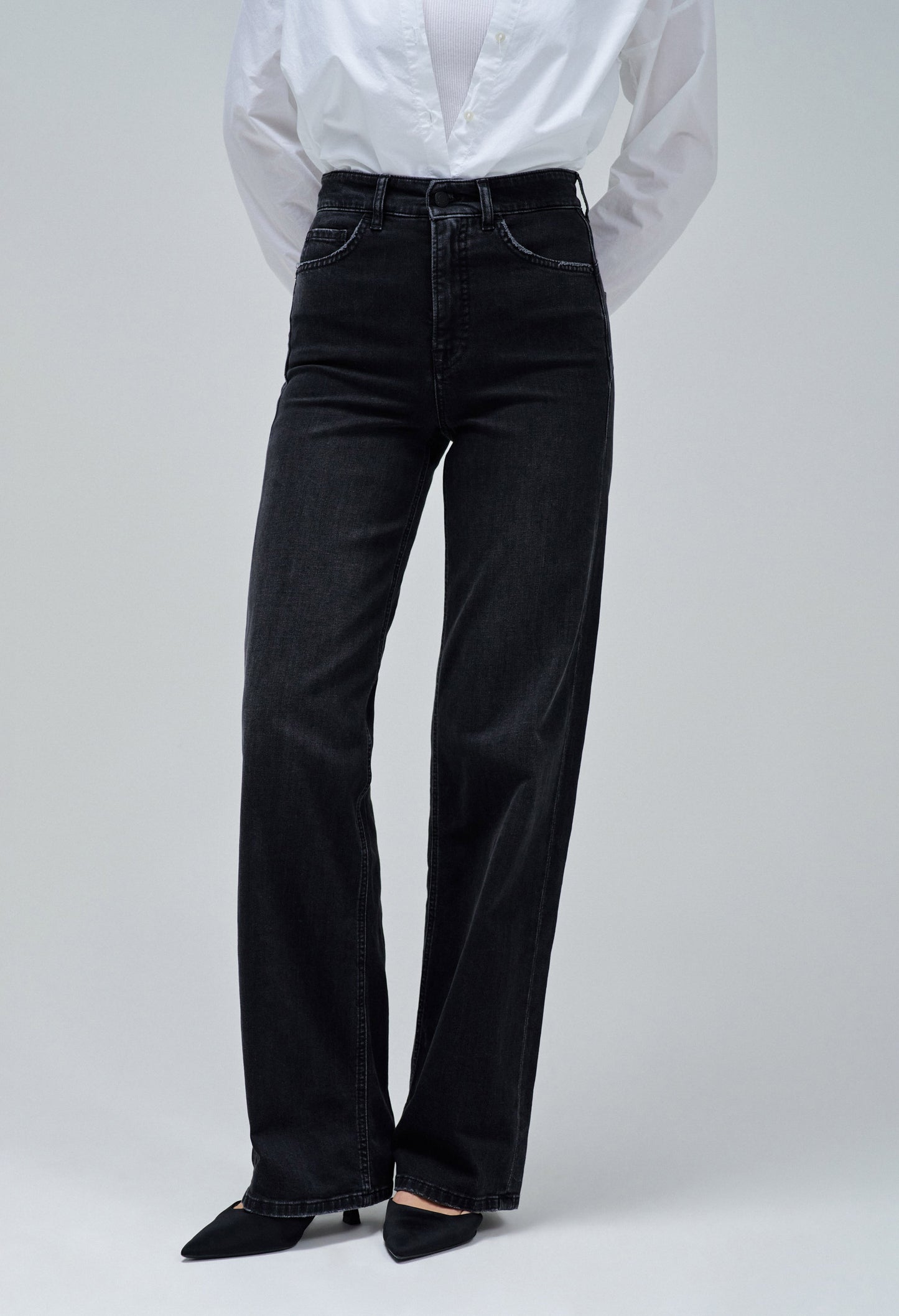 Push In Wide Leg Jeans