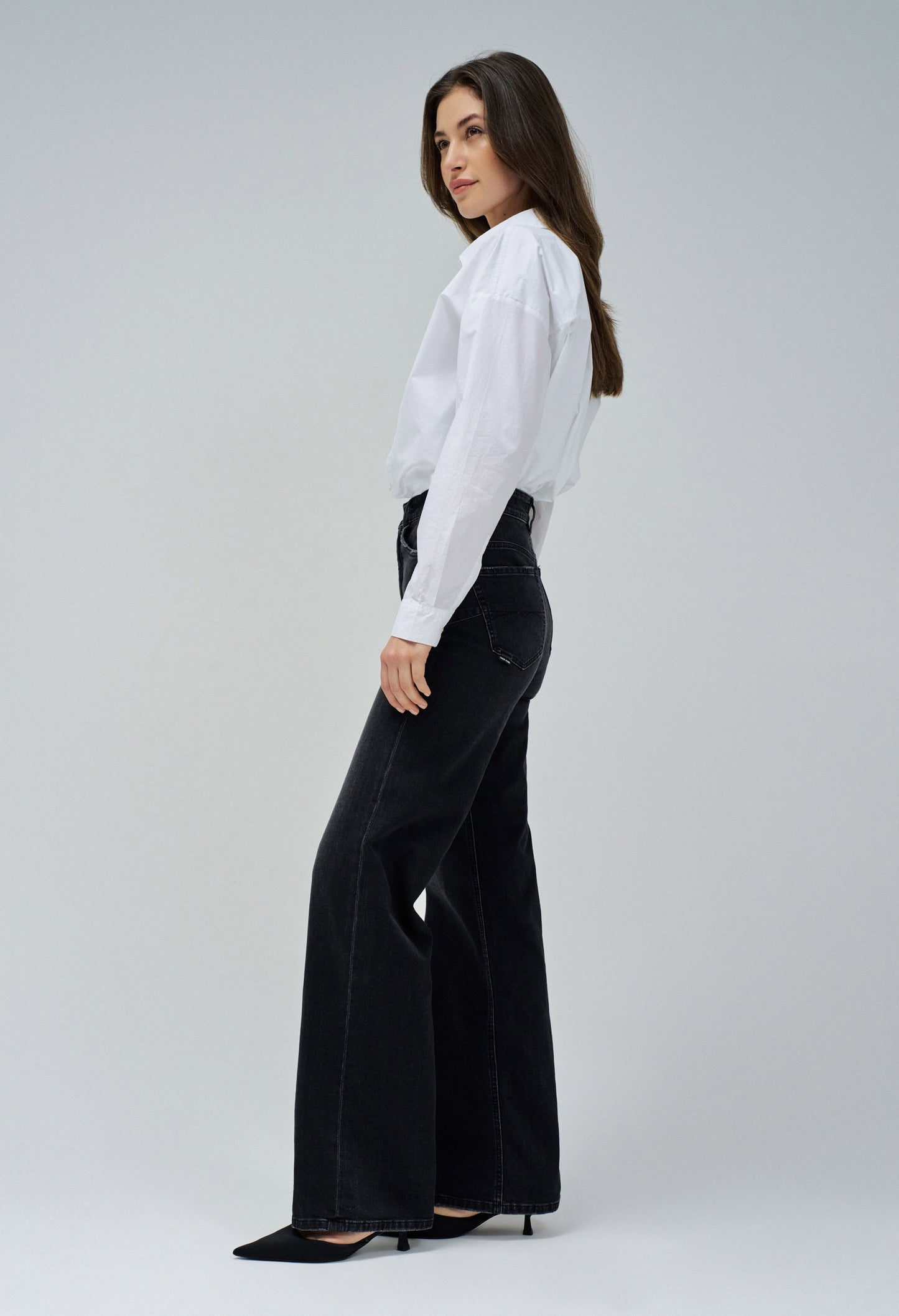 Push In Wide Leg Jeans