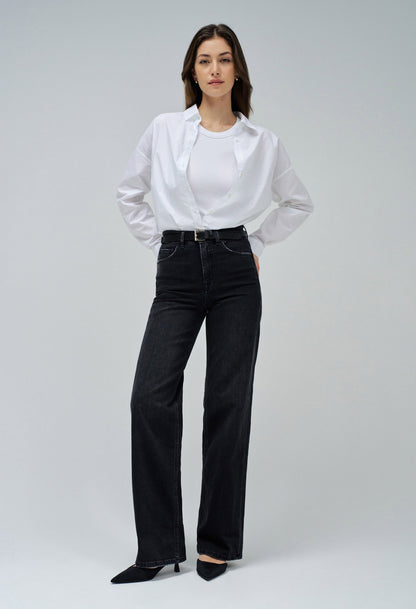 Push In Wide Leg Jeans