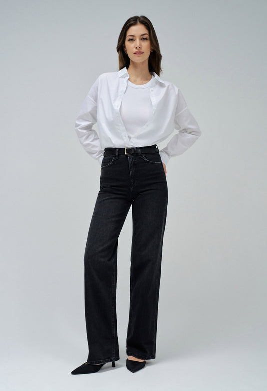 Push In Wide Leg Jeans