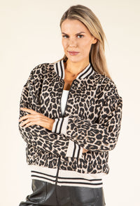 Leopard Print Bomber Jacket
