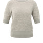 Knitted short sleeve sweater