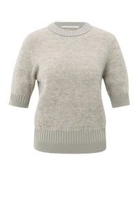 Knitted short sleeve sweater