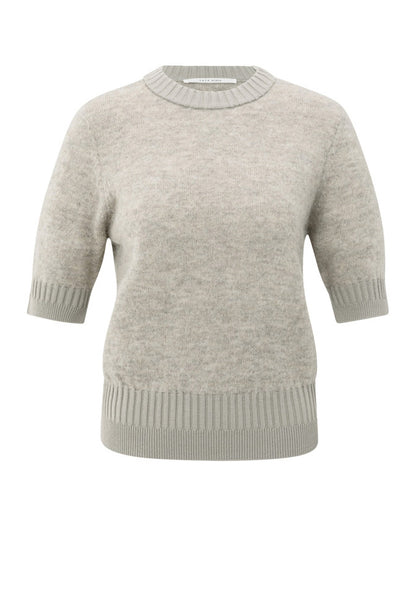Knitted short sleeve sweater