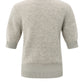 Knitted short sleeve sweater
