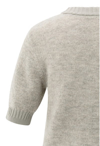 Knitted short sleeve sweater