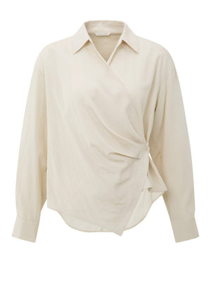Fitted wrap blouse