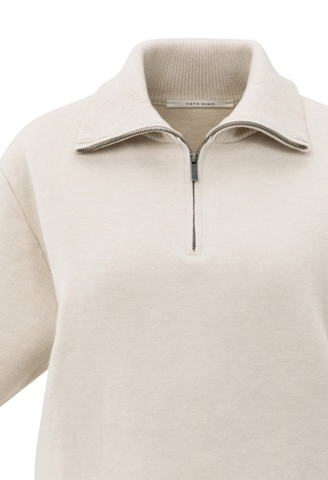 Short sleeve Half-Zip sweater