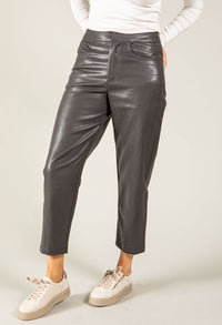 Faux leather trousers