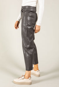 Faux leather trousers