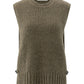 Ribbed sleeveless sweater