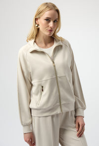 Casual Zipper Collared Jacket