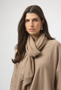 Plain Scarf With Jewel