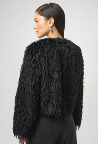 Faux Fur Open Front Jacket