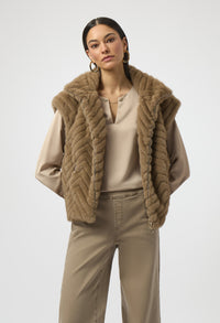 Faux Fur Jacket With Zipper