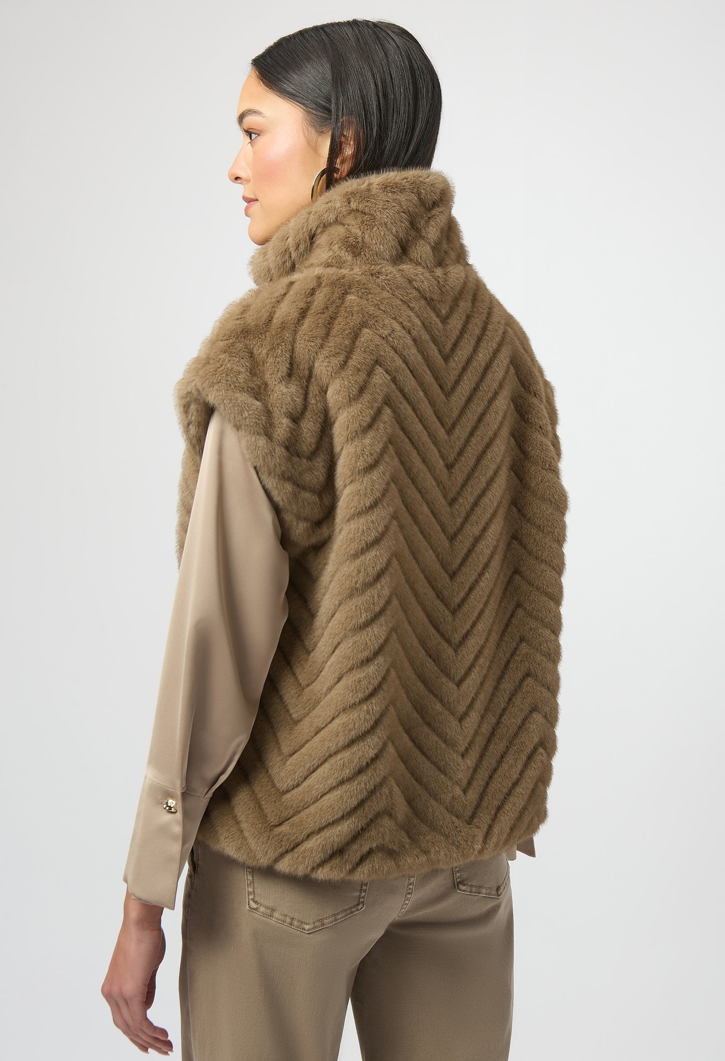 Faux Fur Jacket With Zipper