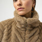 Faux Fur Jacket With Zipper