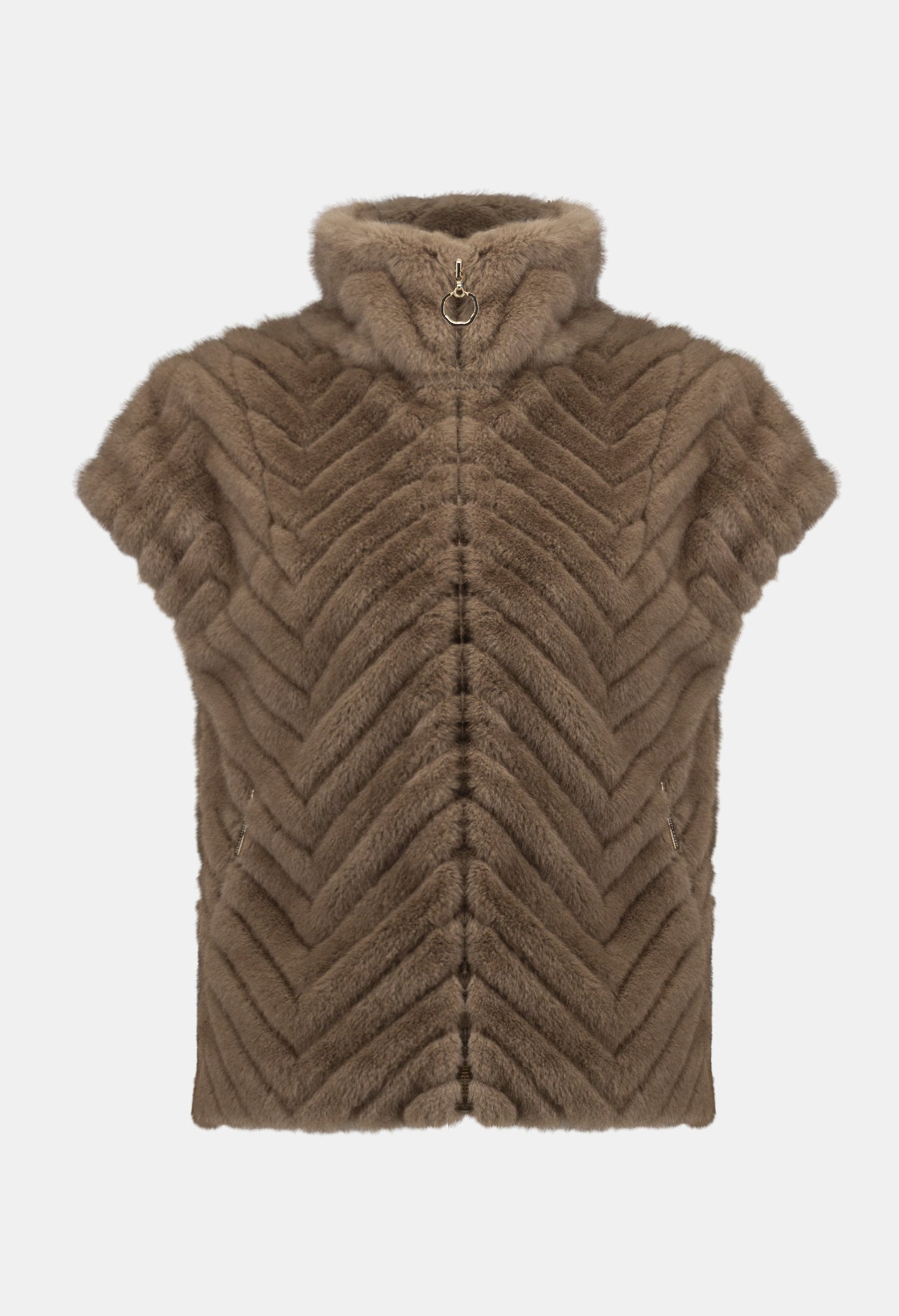 Faux Fur Jacket With Zipper