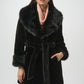 Faux Fur Coat With Belt
