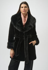 Faux Fur Coat With Belt