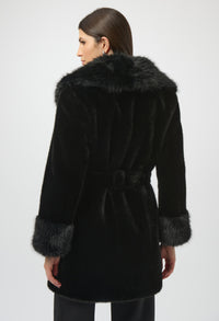 Faux Fur Coat With Belt