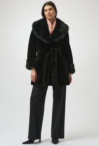 Faux Fur Coat With Belt