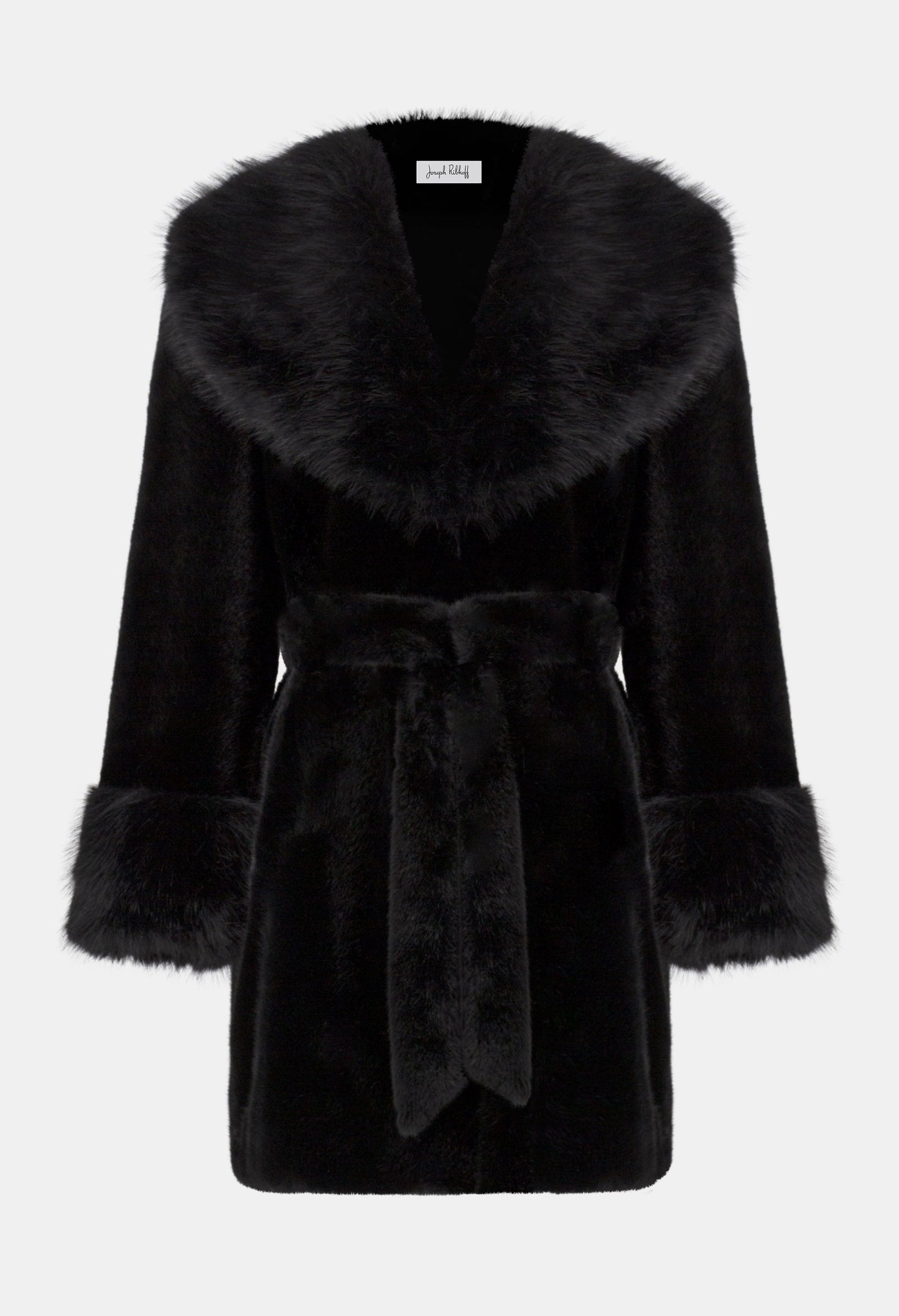 Faux Fur Coat With Belt