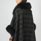 Plaid Fur Collar Coat