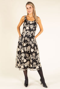 Floral Embroidered Mesh Dress