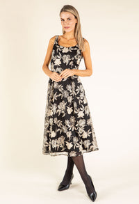 Floral Embroidered Mesh Dress