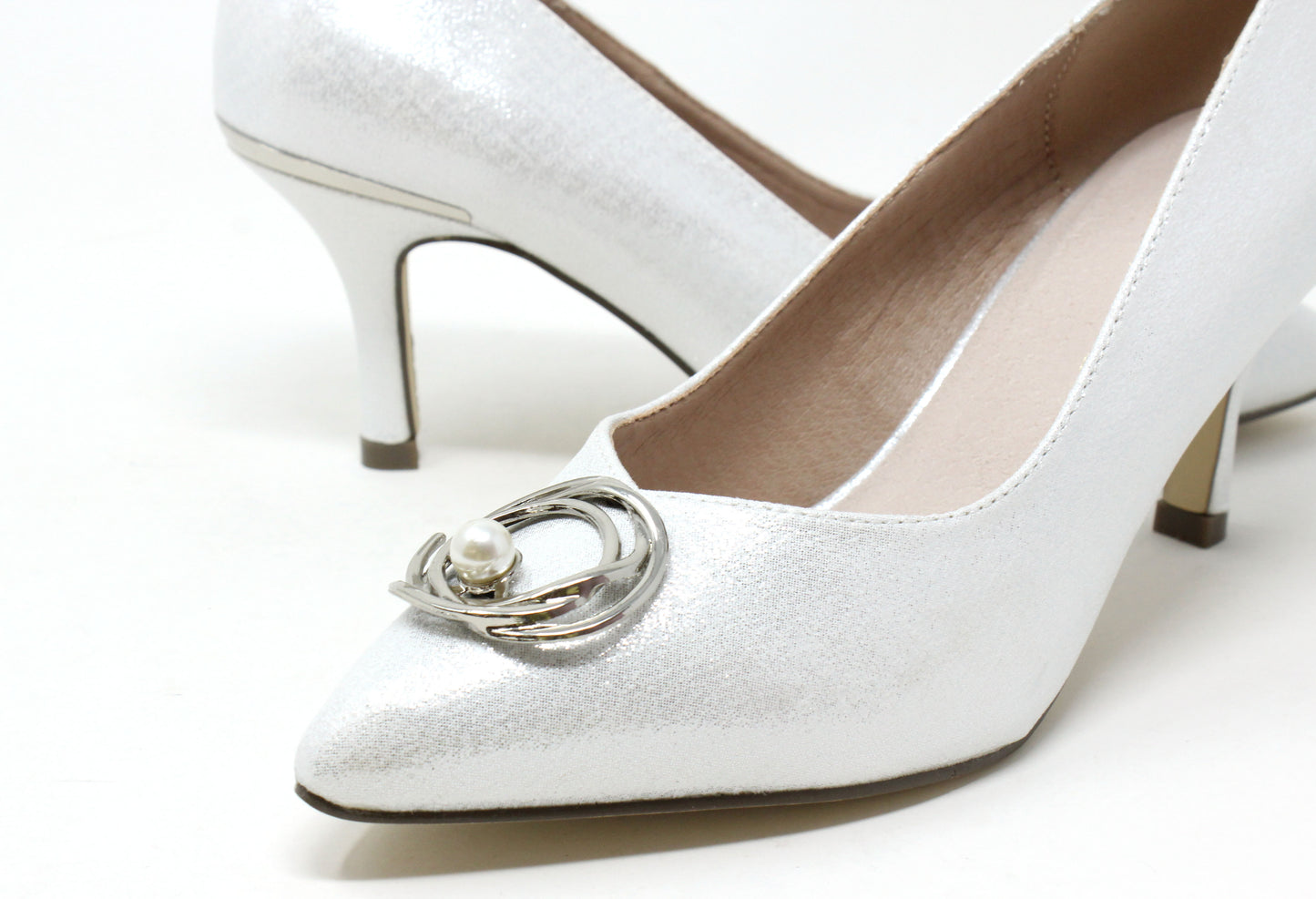 Metallic Pearl Heels