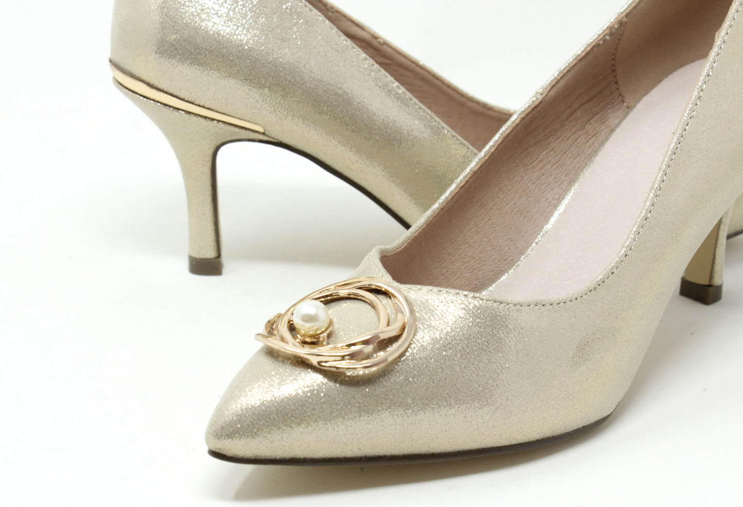 Metallic Pearl Heels