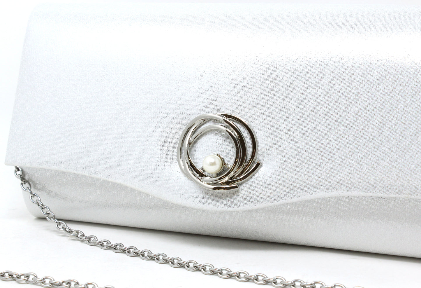 Metallic Pearl Clutch Bag