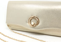 Metallic Pearl Clutch Bag