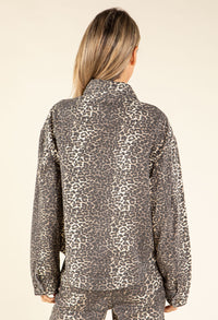 Leopard Print Denim Jacket