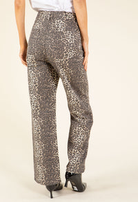 Leopard Wide Leg Jeans