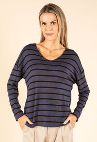 Striped Fine Knit Top