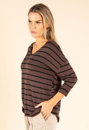 Striped Fine Knit Top
