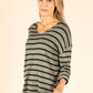 Striped Fine Knit Top
