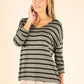 Striped Fine Knit Top