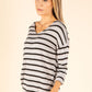 Striped Fine Knit Top