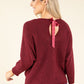Tie Back Knit Sweater