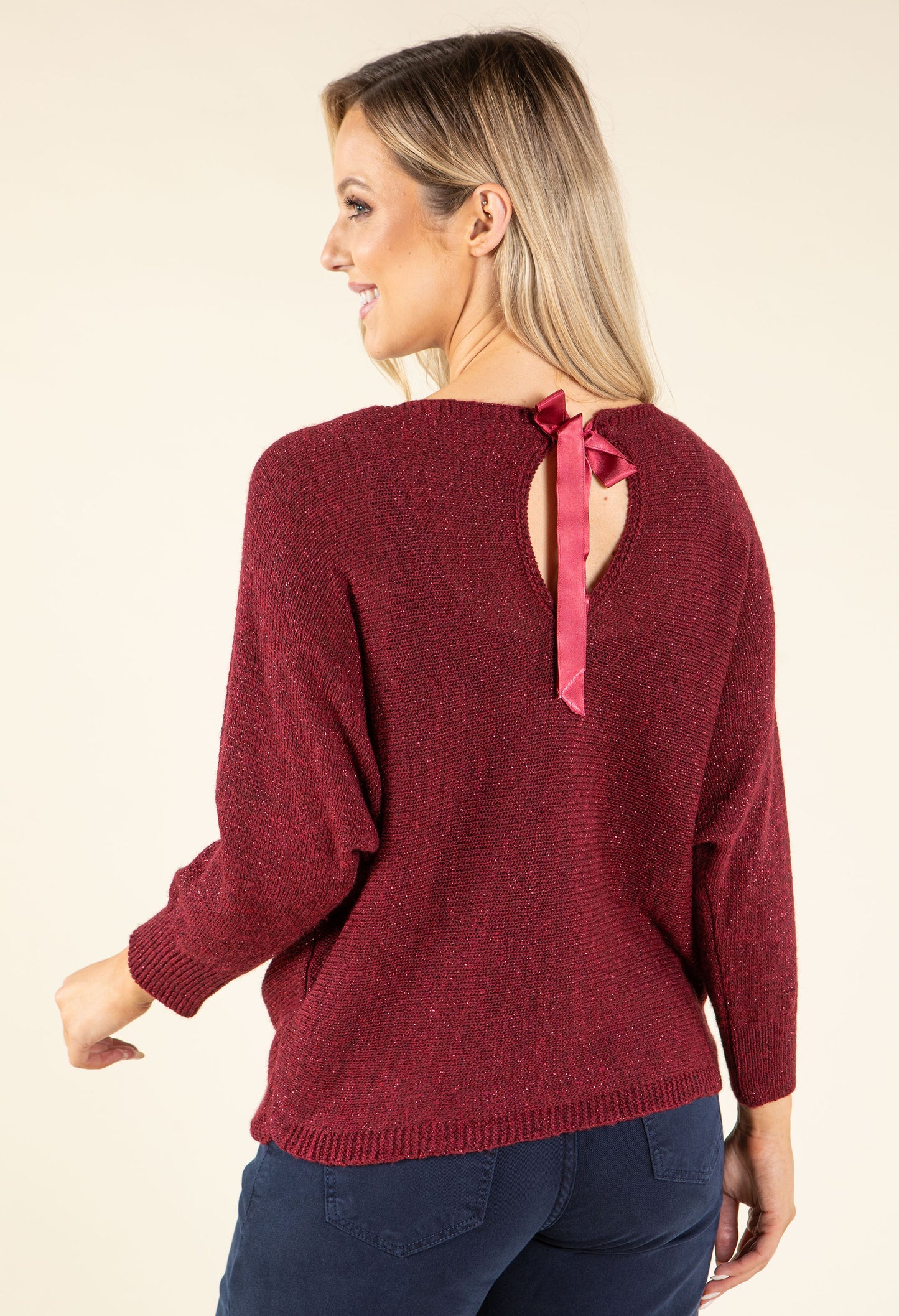 Tie Back Knit Sweater