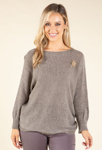 Tie Back Knit Sweater