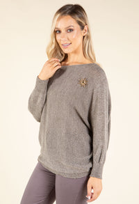 Tie Back Knit Sweater