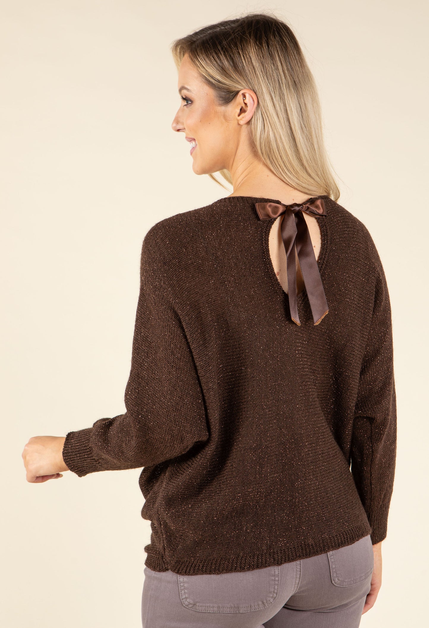 Tie Back Knit Sweater