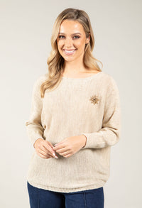Tie Back Knit Sweater