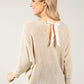Tie Back Knit Sweater